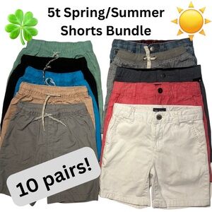 Okie Dokie, Place Kids Shorts - Gray, White, Red, Blue, Green, Black, Tan 5t